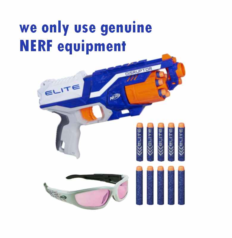 HAVE A BLAST nerf parties on use genuine NERF equipment